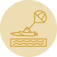 Parasailing Vector Icon Design