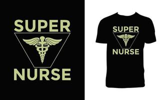 Nurse T Shirt And Apparel Design. vector