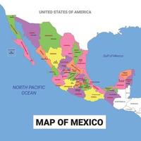 mapa de mexico vector