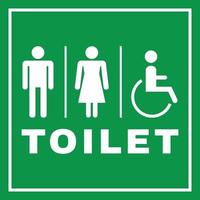 Wc toilet vector icon men and women sign for restroom on green board