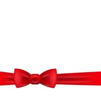 Red bow on white background. - Vector. vector