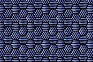 Blue hexagonal background. Abstract dark blue background with zigzag striped hexagons. vector