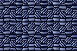 Blue hexagonal background. Abstract dark blue background with zigzag striped hexagons. vector