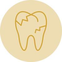 Decayed Teeth Vector Icon Design