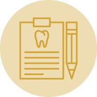 diseño de icono de vector de informe dental