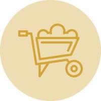 Wheelbarrow Vector Icon Design