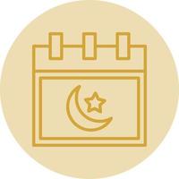 Islamic Calendar Vector Icon Design