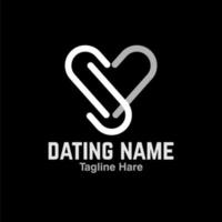 Dating logo icon design template elements. Logotypes concept. Dating Logo icon. Vector template.