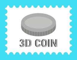 elaboración 3d moneda diseño con profundidad y detalle. resumen moneda diseño vector. vector