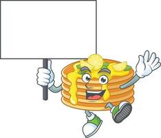 Lemon cream pancake Cartoon character vector