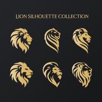 Lion Head Silhouette vector