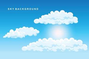 Cloud Background Design, Sky Landscape Illustration, Decoration Vector, Banners And Posters vector