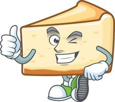 Cheese cake Cartoon character vector