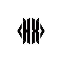 FC Logo monogram with shield shape designs template vector