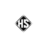 Monogram logo design with diamond square shape vector