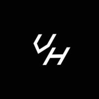 vh logo monograma con arriba a abajo estilo moderno diseño modelo vector