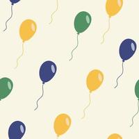 Seamless pattern in vector with multicolored helium balloons for festive decoration