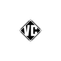 Monogram logo design with diamond square shape vector