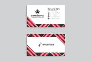 Luxury and modern red color business card mockup vector