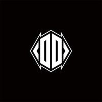 DD Logo monogram with shield shape designs template vector