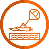 Parasailing Vector Icon Design