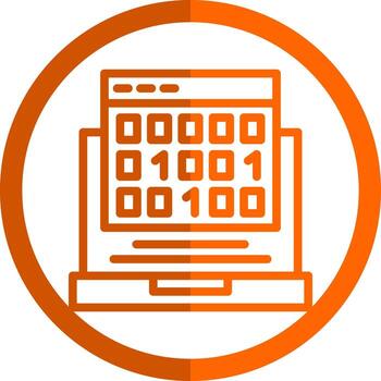 diseño de icono de vector de código binario