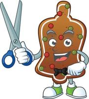 Gingerbread bell Cartoon character vector