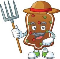 Gingerbread bell Cartoon character vector