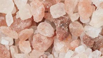 Texture of pink red himalayan salt video