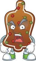 Gingerbread bell Cartoon character vector