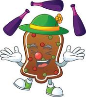 Gingerbread bell Cartoon character vector