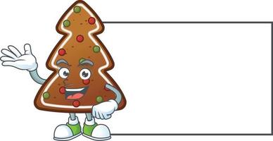 Gingerbread tree Cartoon character vector