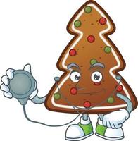 Gingerbread tree Cartoon character vector