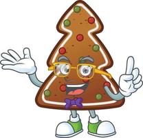 Gingerbread tree Cartoon character vector