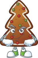 Gingerbread tree Cartoon character vector