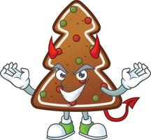 Gingerbread tree Cartoon character vector