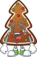 Gingerbread tree Cartoon character vector