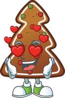 Gingerbread tree Cartoon character vector