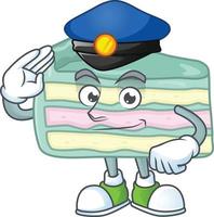 Vanilla slice cake Cartoon character vector