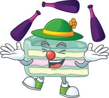 Vanilla slice cake Cartoon character vector