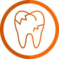 diseño de icono de vector de dientes cariados