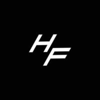 hf logo monograma con arriba a abajo estilo moderno diseño modelo vector