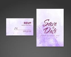 Wedding invitation with abstract watercolor background vector