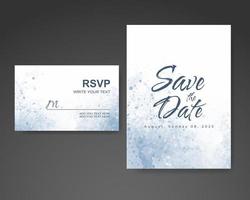 Wedding invitation with abstract watercolor background vector