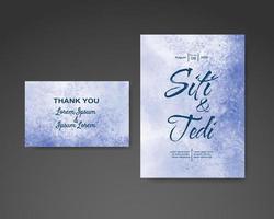 Wedding invitation with abstract watercolor background vector