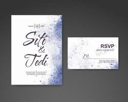 Wedding invitation with abstract watercolor background vector