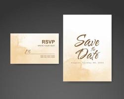 Wedding invitation with abstract watercolor background vector