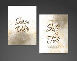 Wedding invitation with abstract watercolor background vector