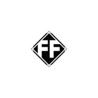 Monogram logo design with diamond square shape vector