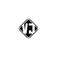 Monogram logo design with diamond square shape vector